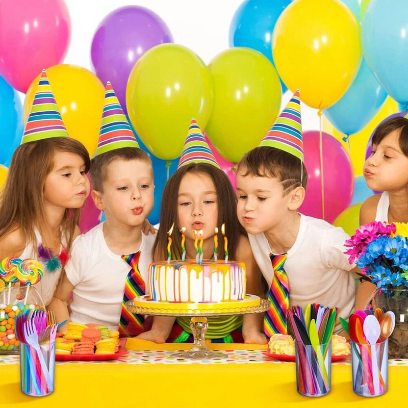 30 τμχ/Σετ Πλαστικά μαχαιροπίρουνα κουτάλια πιρούνια μαχαίρι μαχαιροπήρουνα Επαναχρησιμοποιήσιμα πλαστικά επιτραπέζια σκεύη Μαύρο Λευκό Κόκκινο Μωβ Κίτρινο Χρυσό Ροζ Πράσινο