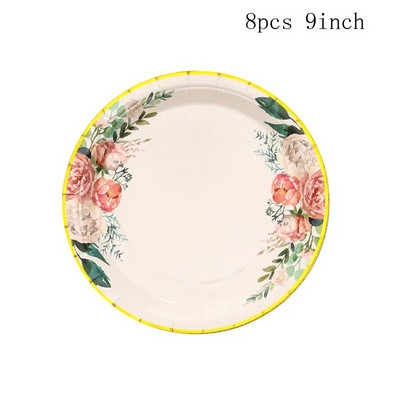 Υψηλής ποιότητας Χαβανέζικη διακόσμηση για πάρτι κήπου Πιάτο λουλουδιών Χαρτί χαρτοπετσέτα Γάμου Γάμος για τη γιορτή της μητέρας Προμήθειες για πάρτι τσαγιού