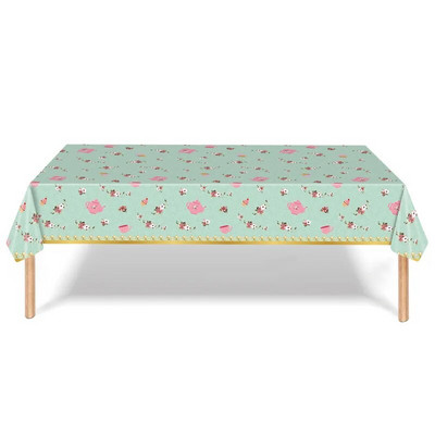 8 Guests Επιτραπέζια σερβίτσια μιας χρήσης Ροζ Λουλούδια Πιάτα Φλιτζάνια Πανό Χαρτοπετσέτες Κορίτσια Χρόνια Πολλά Διακοσμητικά για πάρτι για μωρά