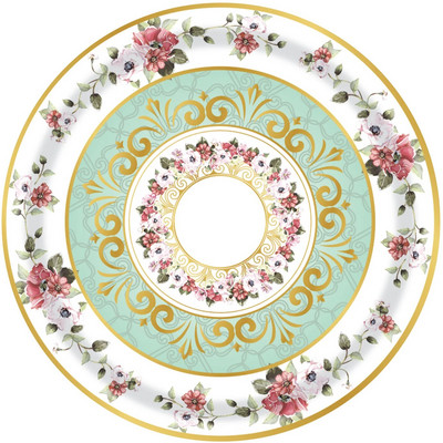 8 Guests Επιτραπέζια σερβίτσια μιας χρήσης Ροζ Λουλούδια Πιάτα Φλιτζάνια Πανό Χαρτοπετσέτες Κορίτσια Χρόνια Πολλά Διακοσμητικά για πάρτι για μωρά