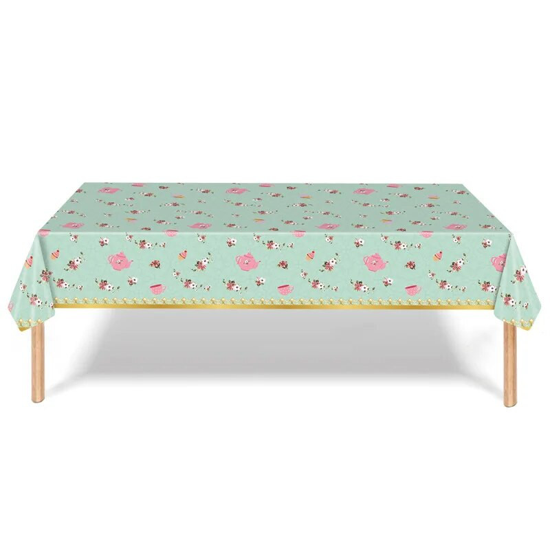 8 Guests Επιτραπέζια σερβίτσια μιας χρήσης Ροζ Λουλούδια Πιάτα Φλιτζάνια Πανό Χαρτοπετσέτες Κορίτσια Χρόνια Πολλά Διακοσμητικά για πάρτι για μωρά