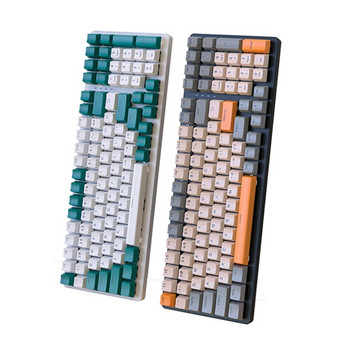 Механична клавиатура K6 100 клавиша PBT Keycap Type-C 2.4G Bluetooth безжична клавиатура с 3 режима RGB Hotswap Gaming механична клавиатура