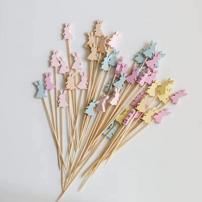 100 τεμ. Επιδόρπιο μπουφέ μπουφέ στικ μπαμπού με πινακίδα φρούτων Διακόσμηση κοκτέιλ για σουβλάκι από μπαμπού