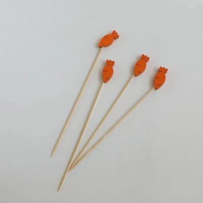 100 τεμ. Επιδόρπιο μπουφέ μπουφέ στικ μπαμπού με πινακίδα φρούτων Διακόσμηση κοκτέιλ για σουβλάκι από μπαμπού