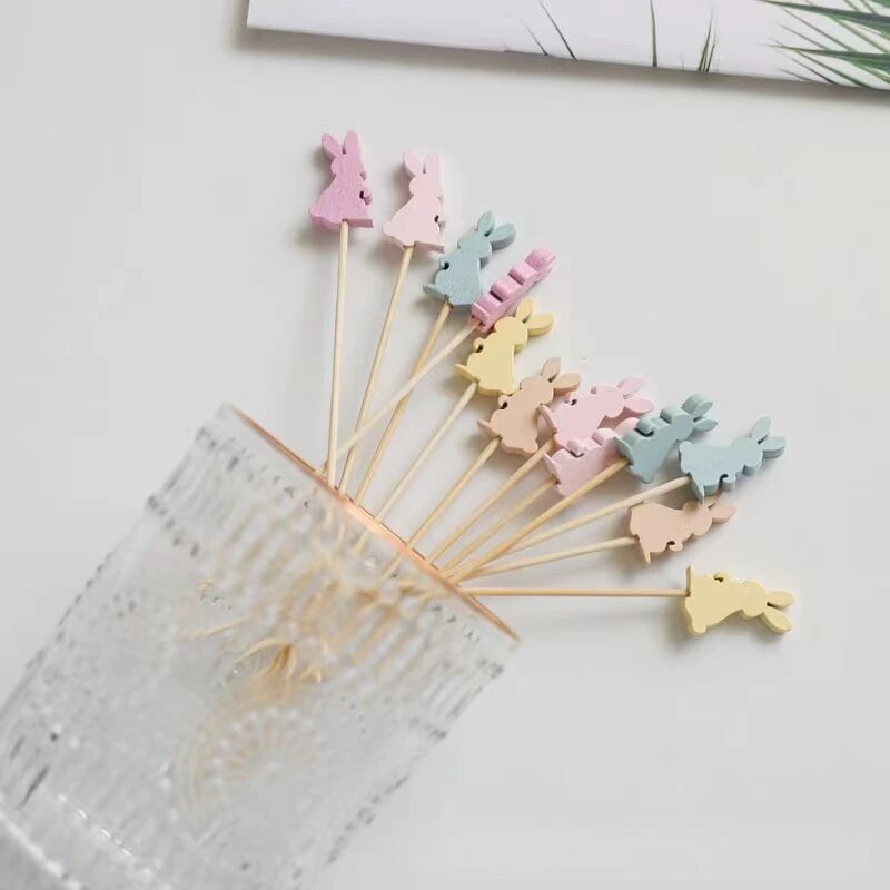 100 τεμ. Επιδόρπιο μπουφέ μπουφέ στικ μπαμπού με πινακίδα φρούτων Διακόσμηση κοκτέιλ για σουβλάκι από μπαμπού