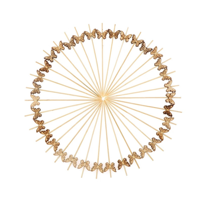 100 τμχ Μπαμπού Επιλογές φαγητού Πιρούνια φρούτων Επιλογές κοκτέιλ Οδοντογλυφίδες Προμήθειες για πάρτι για πικνίκ