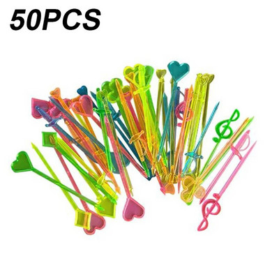 50 τμχ Cute Mini Animal Farm Cartoon Επιλογές Παιδικών Σνακ Κέικ Επιδόρπιο Φαγητό Πιρούνια φρούτων Μεσημεριανό Bento Αξεσουάρ Διακόσμηση πάρτι