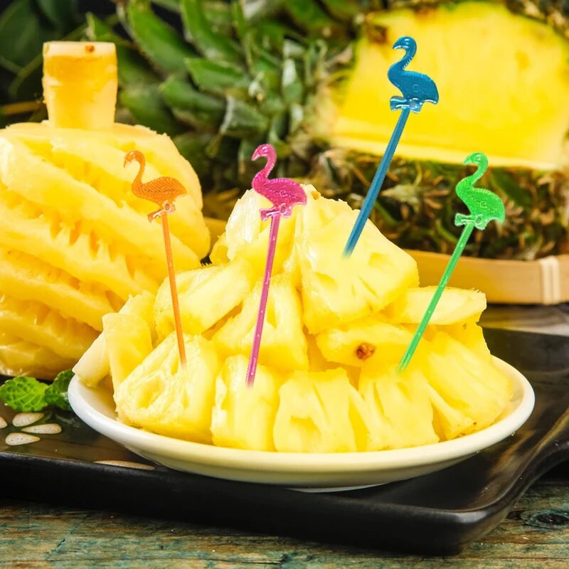 50 τμχ Cute Mini Animal Farm Cartoon Επιλογές Παιδικών Σνακ Κέικ Επιδόρπιο Φαγητό Πιρούνια φρούτων Μεσημεριανό Bento Αξεσουάρ Διακόσμηση πάρτι