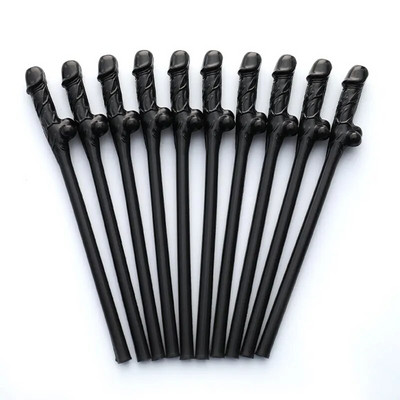 10 vnt. auksiniai varpos šiaudeliai nuotakos dušas Seksuali vištienos naktis Willy geriantis varpą Naujovė nuogas šiaudelis Barui mergvakariui