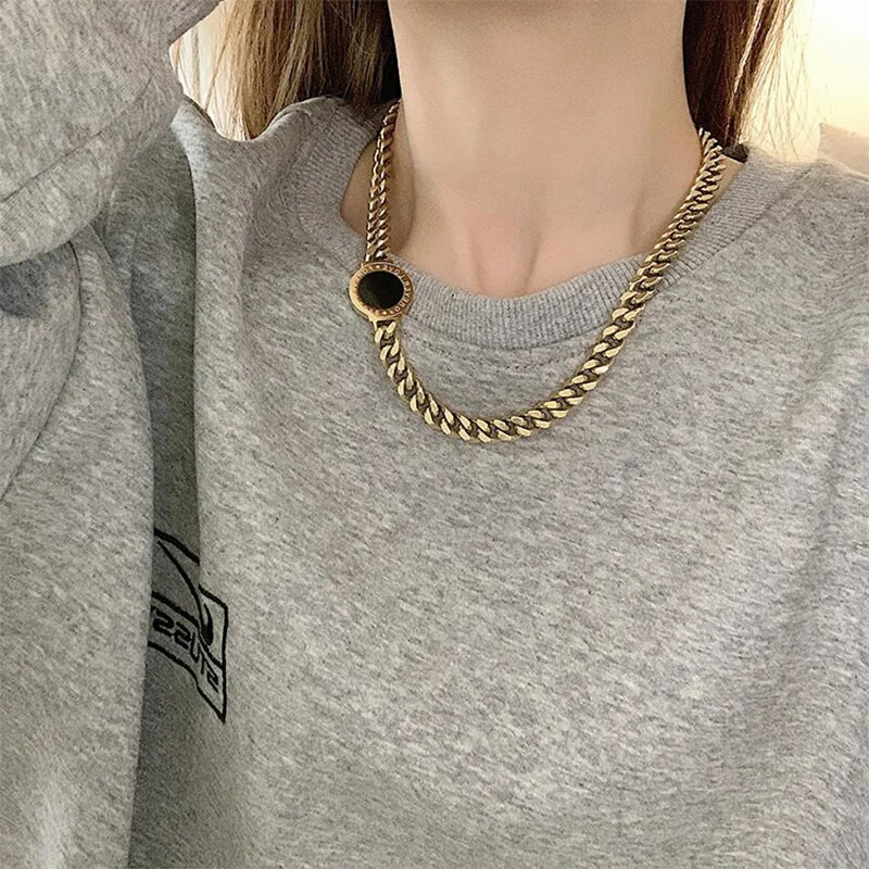 XIYANIKE 316L από ανοξείδωτο ατσάλι Νέο σμάλτο με ρωμαϊκούς αριθμούς Βραχιόλι μόδας σετ κοσμημάτων για γυναίκες Trend Δώρο Χονδρική