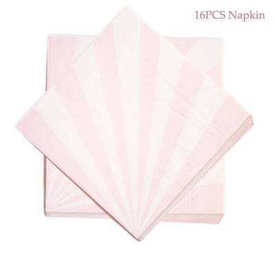 Ροζ αλουμινόχαρτο χρυσό χάρτινο πιάτο μιας χρήσης Φλιτζάνια γενεθλίων Καλαμάκι για παιδιά Γενέθλια Βρεφικό ντους Βάπτιση Διακόσμηση Γάμου Επιτραπέζια σκεύη