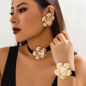 3 ΤΕΜ/Σετ Goth Κομψό μαύρο κορεάτικο βελούδινο τριαντάφυλλο λουλούδι κολιέ τσόκερ βραχιόλι Σκουλαρίκι Γυναικείο vintage κοσμήματα με αλυσίδα κλείδας