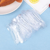 100 τμχ Μίνι Πλαστικά Κουτάλια Πλατεράκια Κουτάλες για Ζελέ Παγωτό Επιδόρπιο Ορεκτικό Πλαστικό κουτάλι για Προμήθειες πάρτι