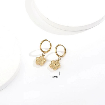 ALTERA Prabangus gėlių pakabukas, karoliai, apyrankės auskarai, paauksuoti, neblunkantis nerūdijančio plieno dobilų papuošalų rinkinys moterims, dovana