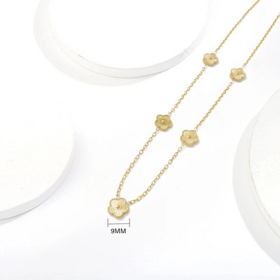 ALTERA Prabangus gėlių pakabukas, karoliai, apyrankės auskarai, paauksuoti, neblunkantis nerūdijančio plieno dobilų papuošalų rinkinys moterims, dovana