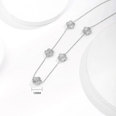 ALTERA Prabangus gėlių pakabukas, karoliai, apyrankės auskarai, paauksuoti, neblunkantis nerūdijančio plieno dobilų papuošalų rinkinys moterims, dovana