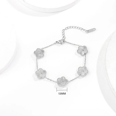 ALTERA Prabangus gėlių pakabukas, karoliai, apyrankės auskarai, paauksuoti, neblunkantis nerūdijančio plieno dobilų papuošalų rinkinys moterims, dovana