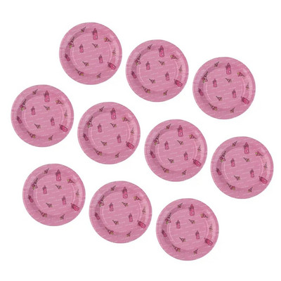 Νέα 10 τμχ χάρτινα πιάτα κορώνας μιας χρήσης Επιτραπέζιο σκεύος για πάρτι γενεθλίων DIY 7` για Baby Shower Παιδική Μπομπονιέρα Γάμου