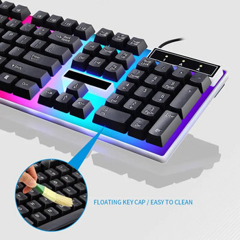 RGB Gaming Keyboard Gamer Keyboard and Mouse Kit Ενσύρματο μηχανικό πληκτρολόγιο gaming πληκτρολόγιο και ποντίκι για παίκτες PC με Windows