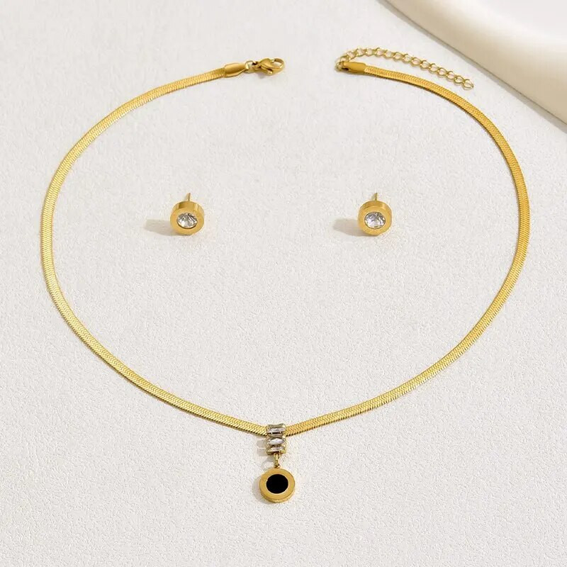 2 τμχ Κρεμαστό σκουλαρίκι κοσμήματα με ρωμαϊκούς αριθμούς Σετ χρυσό επιχρυσωμένο φίδι με μπεζέλ Σκουλαρίκια από πέτρα Δώρο για πάρτι