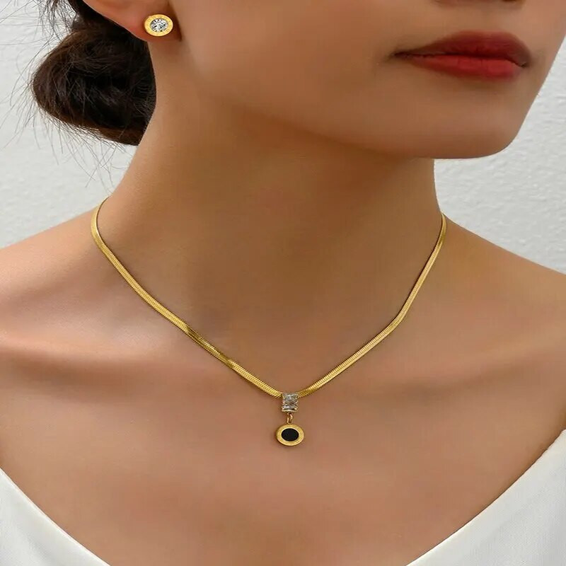 2 τμχ Κρεμαστό σκουλαρίκι κοσμήματα με ρωμαϊκούς αριθμούς Σετ χρυσό επιχρυσωμένο φίδι με μπεζέλ Σκουλαρίκια από πέτρα Δώρο για πάρτι