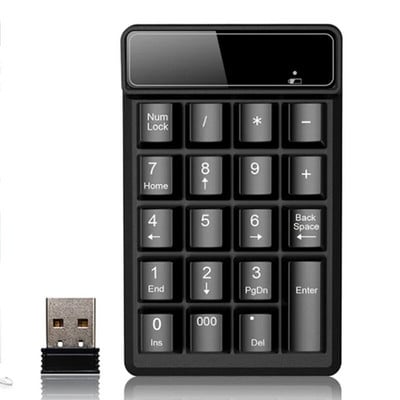 19 πλήκτρα για ασύρματο αριθμητικό πληκτρολόγιο Bluetooth Mini Numpad Πλήκτρα αριθμητικό πληκτρολόγιο Ψηφιακό πληκτρολόγιο για υπολογιστές Πληκτρολόγιο εργασιών λογιστικής
