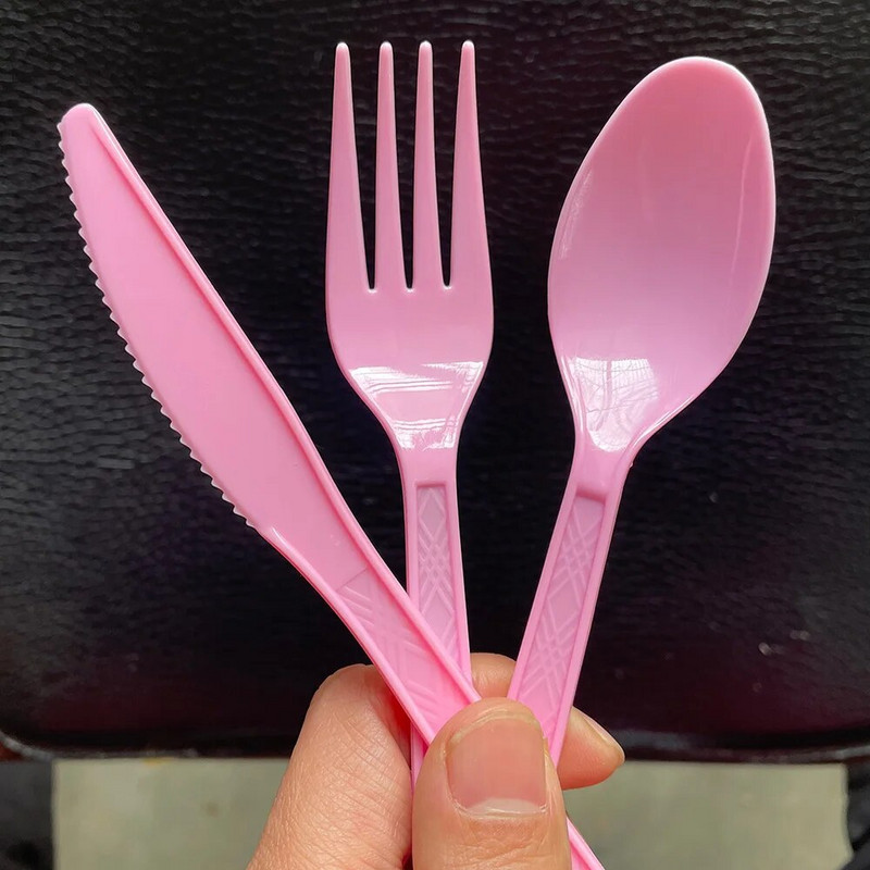 30 τμχ Πλαστικά επιτραπέζια σκεύη χύμα Κουτάλια Πιρούνια Μαχαίρια Επιτραπέζια σκεύη Επαναχρησιμοποιήσιμα Πλαστικά Μαχαιροπίρουνα Μαύρο Κόκκινο Χρυσό Κίτρινο Μπλε Ροζ Πράσινο Λευκό