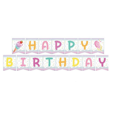 10 Guests Παγωτό πάρτι Επιτραπέζια σκεύη μιας χρήσης Ροζ πιάτα Popsicle Χαρτοπετσέτες για κορίτσια Happy Dessert Θέμα γενέθλια προμήθειες