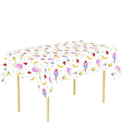 10 Guests Παγωτό πάρτι Επιτραπέζια σκεύη μιας χρήσης Ροζ πιάτα Popsicle Χαρτοπετσέτες για κορίτσια Happy Dessert Θέμα γενέθλια προμήθειες