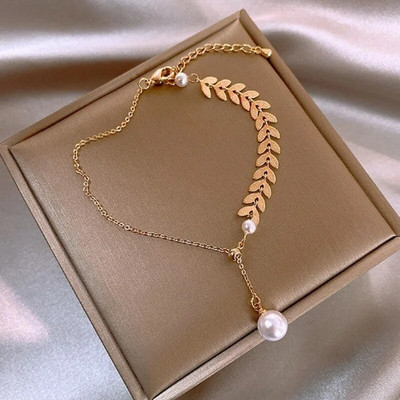 JWER Απλό Σιτάρι Μαργαριτάρι Βραχιόλι Κολιέ Σκουλαρίκια Σετ Κοσμήματα για Γυναικεία Ιδιοσυγκρασία Lucky Χρώμα Βραχιόλι Γούρι Κοσμήματα