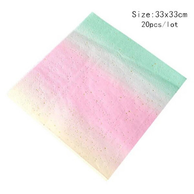 Σετ επιτραπέζια σκεύη μιας χρήσης Rainbow Gradient Color Διακοσμητικό Κύπελλο χάρτινου πιάτου Bronzing Dot για προμήθεια πάρτι γενεθλίων γάμου