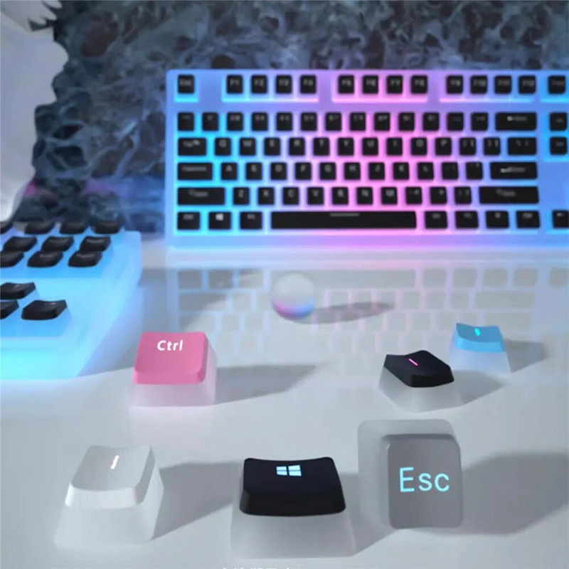104 Keys OEM Keycaps Backlight Set Cute Clear δίχρωμο ABS Keycap Keycap PBT Keycaps for 61/87/104 Key Mechanical Keyboard Kit