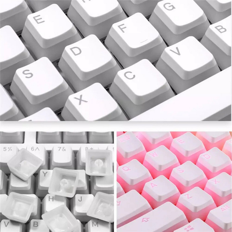 104 Keys OEM Keycaps Backlight Set Cute Clear δίχρωμο ABS Keycap Keycap PBT Keycaps for 61/87/104 Key Mechanical Keyboard Kit