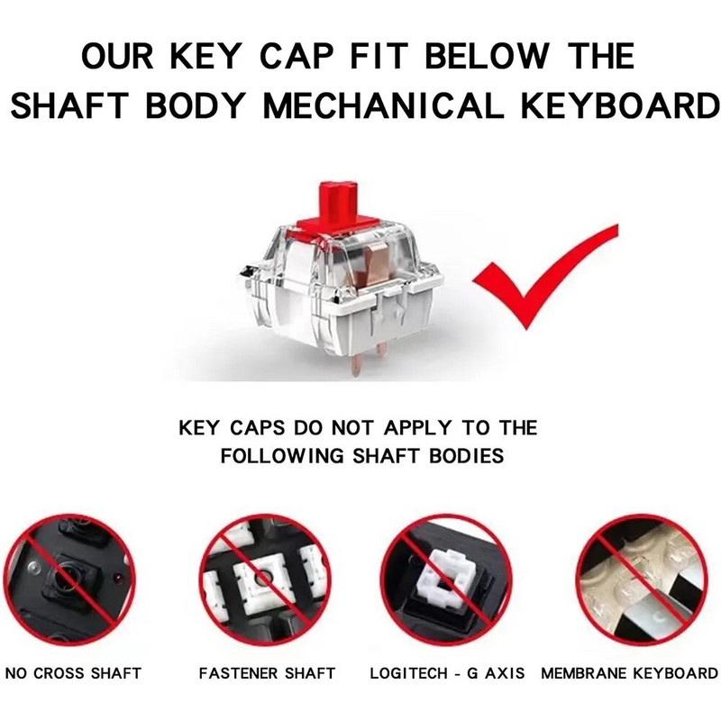 104 Keys OEM Keycaps Backlight Set Cute Clear δίχρωμο ABS Keycap Keycap PBT Keycaps for 61/87/104 Key Mechanical Keyboard Kit