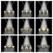 Από ανοξείδωτο ατσάλι Flower Daisy Clavicle Chain κολιέ σκουλαρίκια Σετ Γυναικείο Choker Νυφικό Νυφικό Κρεμαστό κόσμημα Κορεάτικο δώρο για κορίτσια