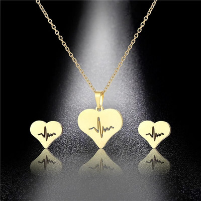 Από ανοξείδωτο ατσάλι Flower Daisy Clavicle Chain κολιέ σκουλαρίκια Σετ Γυναικείο Choker Νυφικό Νυφικό Κρεμαστό κόσμημα Κορεάτικο δώρο για κορίτσια