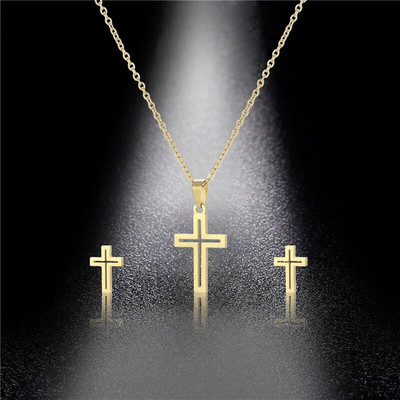 Από ανοξείδωτο ατσάλι Flower Daisy Clavicle Chain κολιέ σκουλαρίκια Σετ Γυναικείο Choker Νυφικό Νυφικό Κρεμαστό κόσμημα Κορεάτικο δώρο για κορίτσια