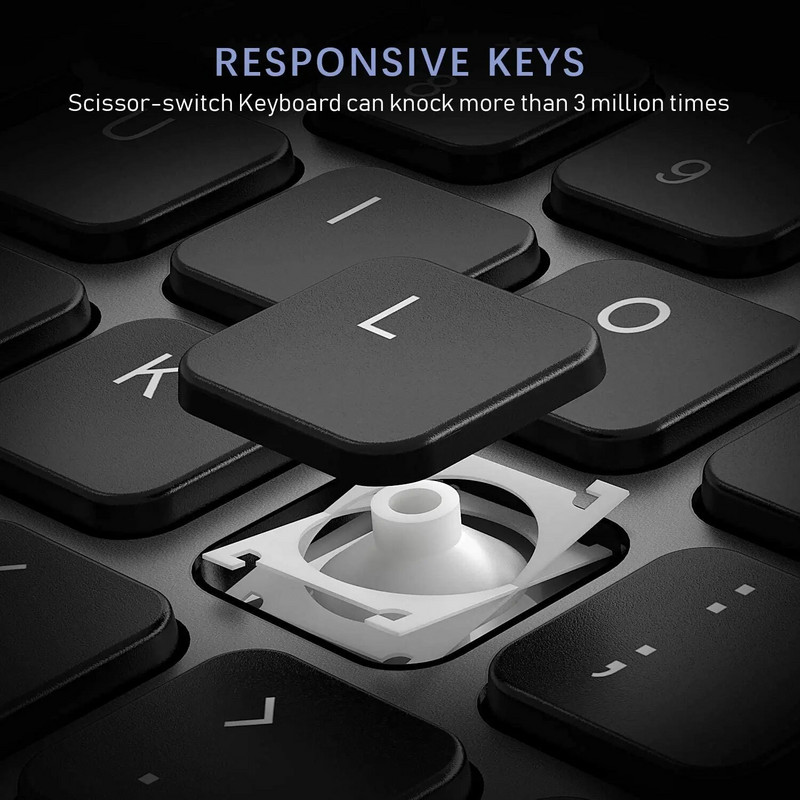 Γαλλικό πληκτρολόγιο AZERTY Ασύρματο πληκτρολόγιο 2.4G σύνδεση USB Εργονομικό αθόρυβο ES/RU/IT/DE/USA/FR Στολή πληκτρολογίου για φορητό υπολογιστή τηλεόραση