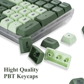 125 Keys XDA PBT Keycaps Set Matcha Green for 61/64/68/75/87/98/104/108 Keys Μηχανικό πληκτρολόγιο για Cherry/Gateron/Otemu/Kailh