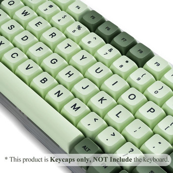 125 клавиша XDA PBT Keycaps Set Matcha Green за 61/64/68/75/87/98/104/108 клавиша Механична клавиатура за Cherry/Gateron/Otemu/Kailh