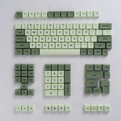 125 Keys XDA PBT Keycaps Set Matcha Green for 61/64/68/75/87/98/104/108 Keys Μηχανικό πληκτρολόγιο για Cherry/Gateron/Otemu/Kailh