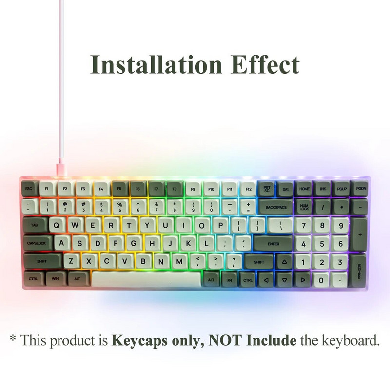 125 Keys XDA PBT Keycaps Set Matcha Green for 61/64/68/75/87/98/104/108 Keys Μηχανικό πληκτρολόγιο για Cherry/Gateron/Otemu/Kailh