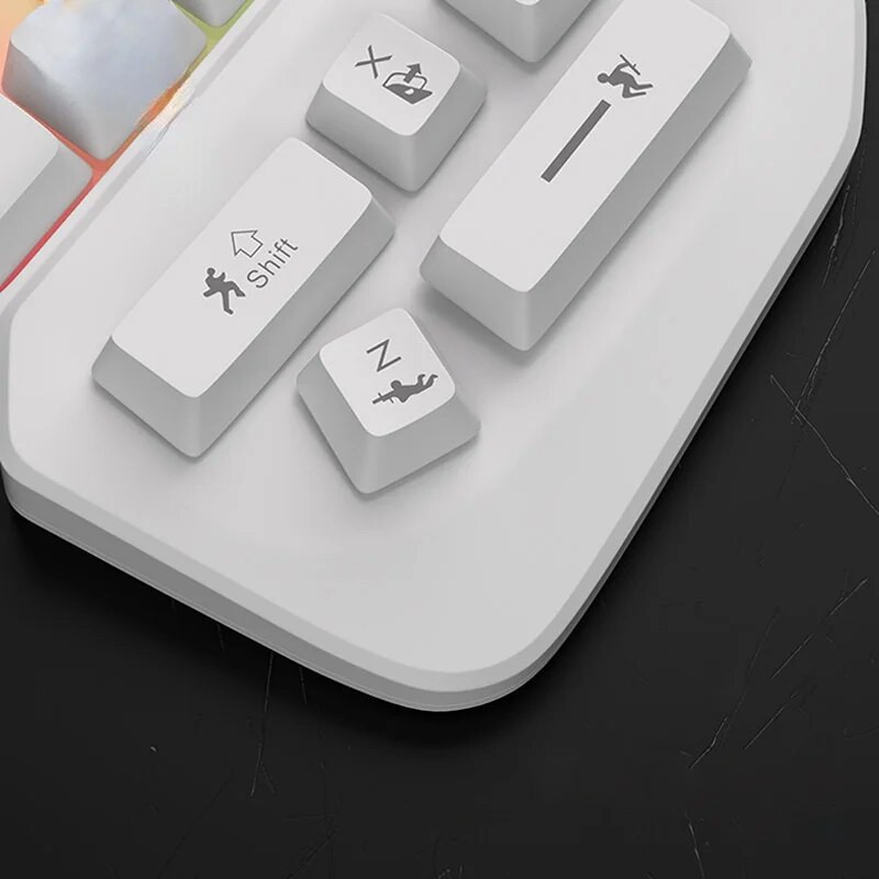 Εργονομικό πληκτρολόγιο ενός χεριού ACC USB RGB 35 πλήκτρων Ενσύρματο οπίσθιο φωτισμό φορητό μίνι πληκτρολόγιο παιχνιδιών για κινητό τηλέφωνο Tablet PUBG