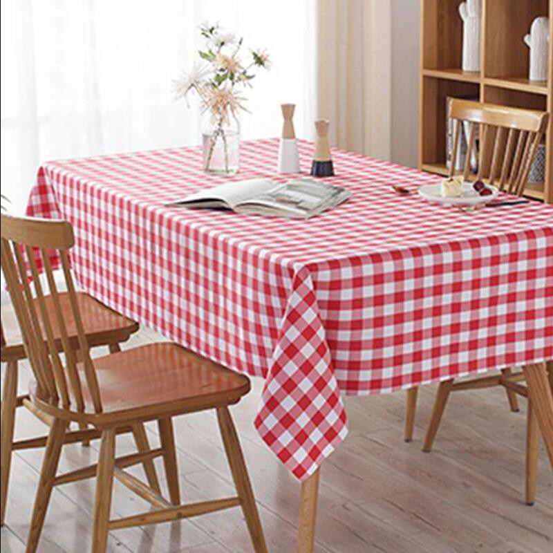 Pastoral Red and White καρό Σετ σερβίτσια Χάρτινα Πιάτα Χαρτοπετσέτες Κύπελλα Ορθογώνιο Πλαστικό Τραπεζομάντιλο Πικ-νικ Σερβίτσιο για το Σπίτι