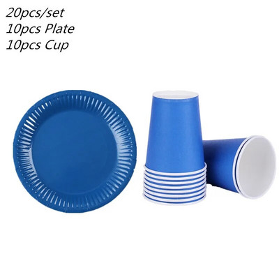 Μαύρα μασίφ Σετ επιτραπέζια σκεύη μίας χρήσης Είδη πάρτι Χάρτινα πιάτα Κύπελλα Διακοσμήσεις για πάρτι γενεθλίων γάμου Μπομπονιέρα ενηλίκων