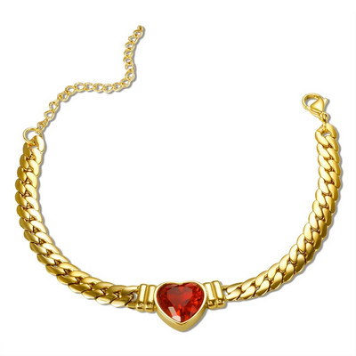 Βραχιόλι JOVOLOVE 316L από ανοξείδωτο ατσάλι Love Heart Shape Charm Κρυστάλλινο κολιέ κρεμαστό βραχιόλι Γυναικείο σετ κοσμημάτων μόδας 2023