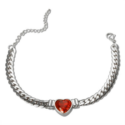 Βραχιόλι JOVOLOVE 316L από ανοξείδωτο ατσάλι Love Heart Shape Charm Κρυστάλλινο κολιέ κρεμαστό βραχιόλι Γυναικείο σετ κοσμημάτων μόδας 2023
