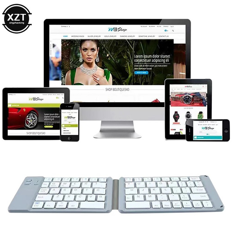 Φορητό ασύρματο πτυσσόμενο πληκτρολόγιο Bluetooth για Windows Σύστημα Android IOS Μίνι πληκτρολόγιο πολλαπλών λειτουργιών τηλεφώνου