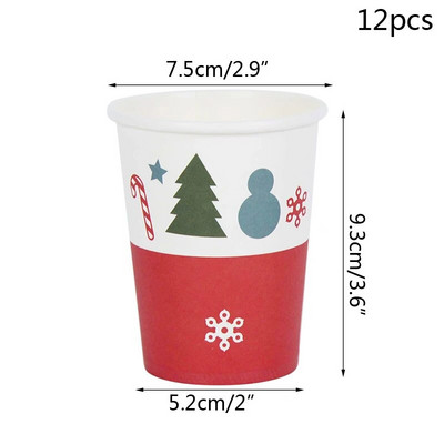 Χριστουγεννιάτικα επιτραπέζια σκεύη μιας χρήσης Φλιτζάνια χαρτοπετσέτας Natal Noel Navidad 2024 Πρωτοχρονιά Χριστουγεννιάτικα είδη διακόσμησης τραπεζιού για πάρτι σπιτιού