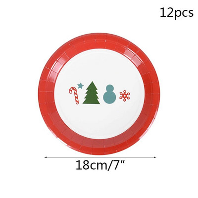 Χριστουγεννιάτικα επιτραπέζια σκεύη μιας χρήσης Φλιτζάνια χαρτοπετσέτας Natal Noel Navidad 2024 Πρωτοχρονιά Χριστουγεννιάτικα είδη διακόσμησης τραπεζιού για πάρτι σπιτιού
